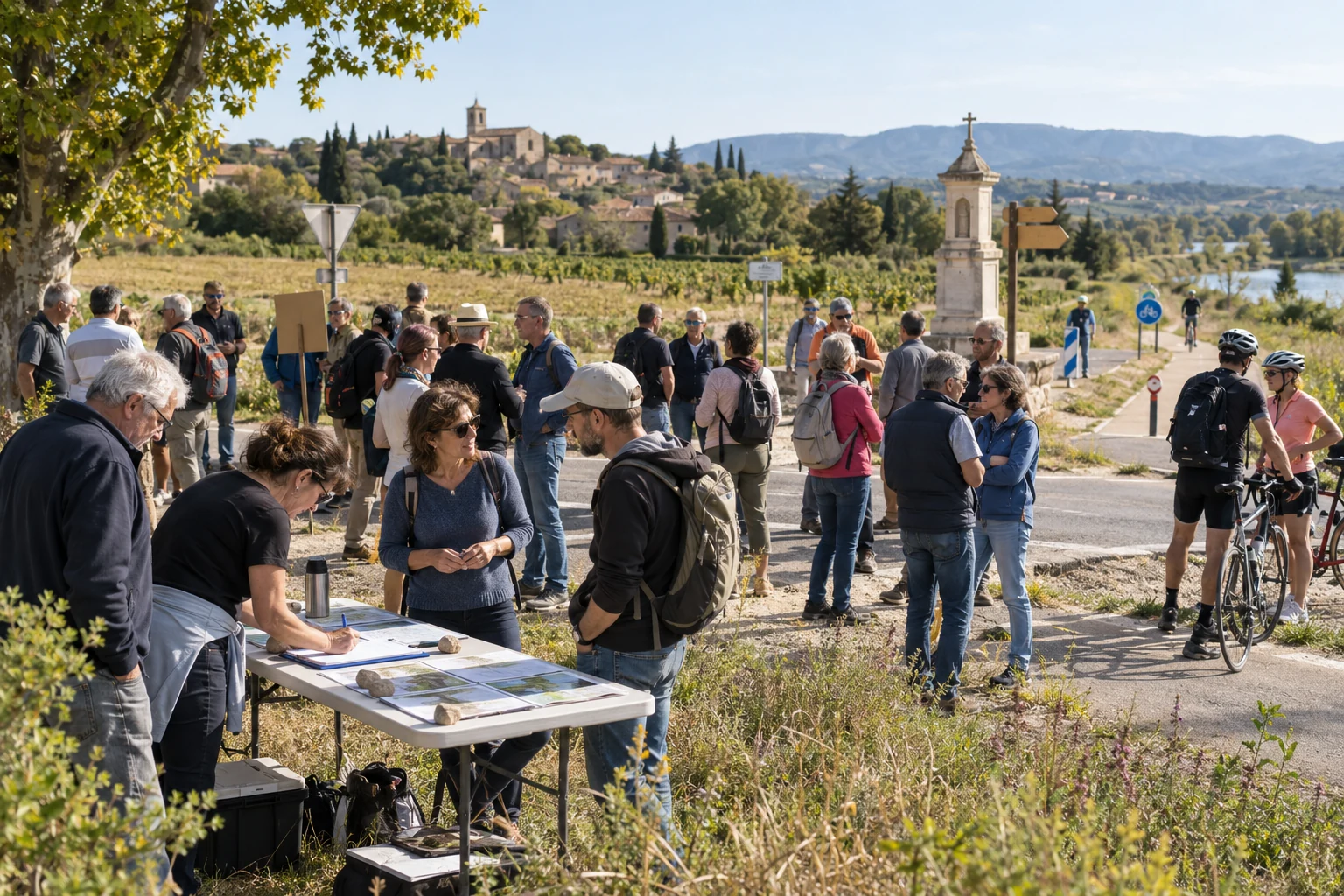 Mondragon : une trentaine d'opposants au projet de méthaniseur mobilisés à La Tapie