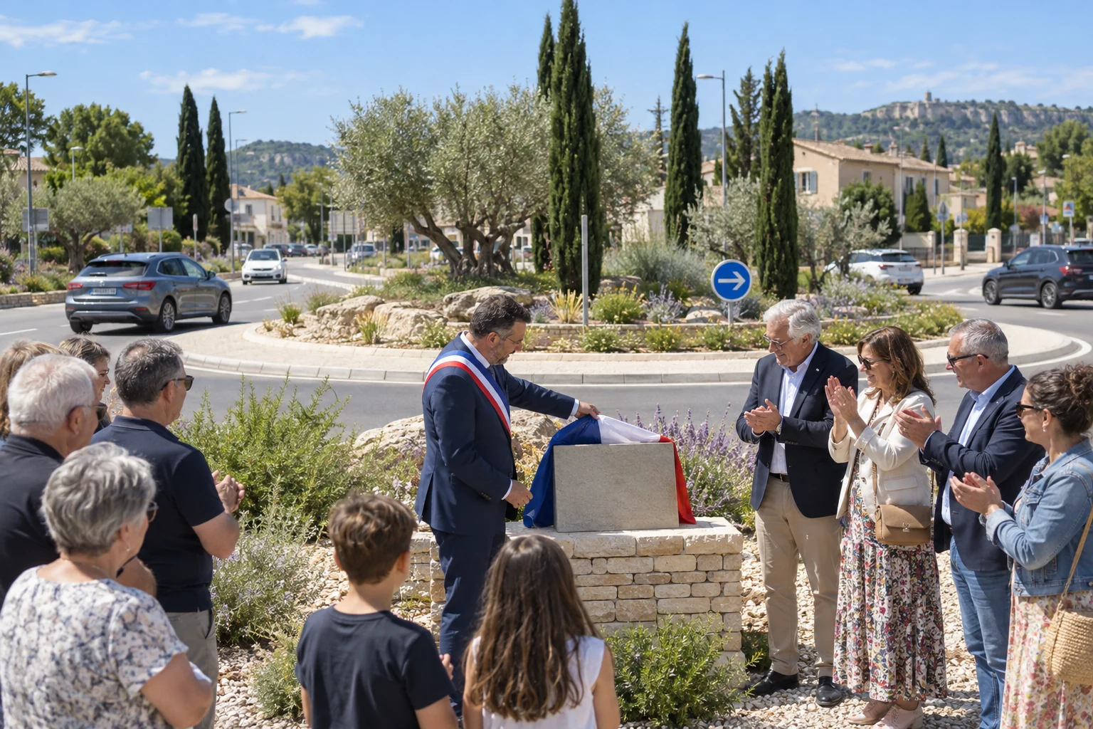 Bollène : le rond-point de la Croisière inauguré après un chantier de 1,8 million d’euros
