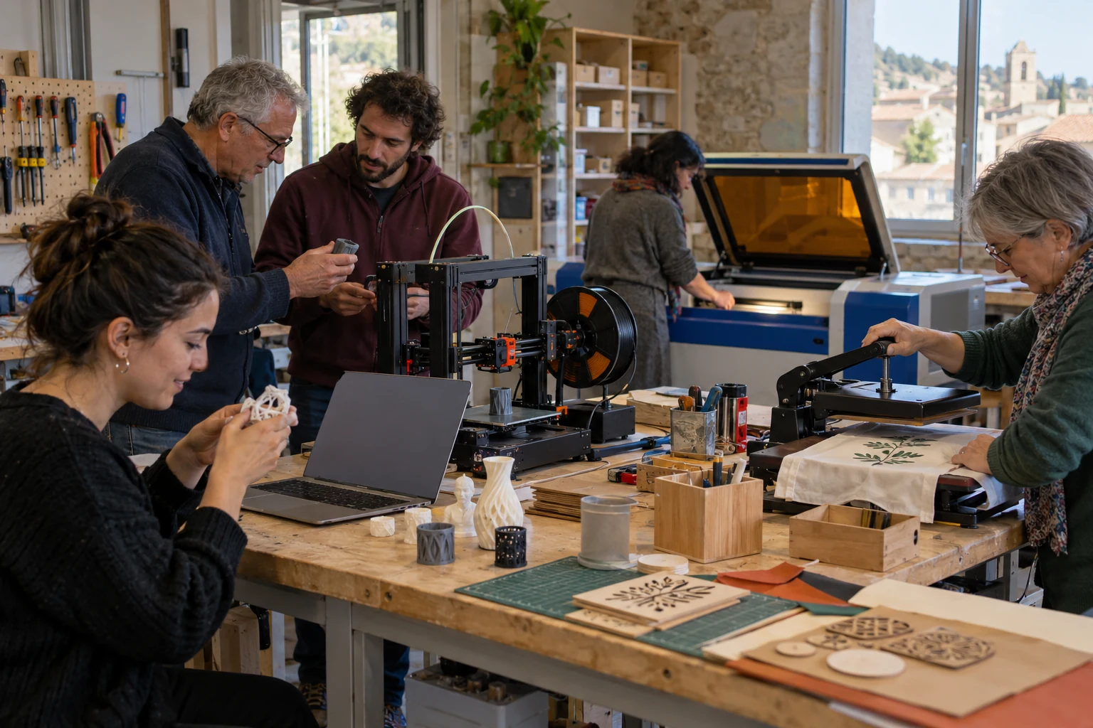À Bollène, posséder ses outils devient presque ringard : désormais, on partage les machines