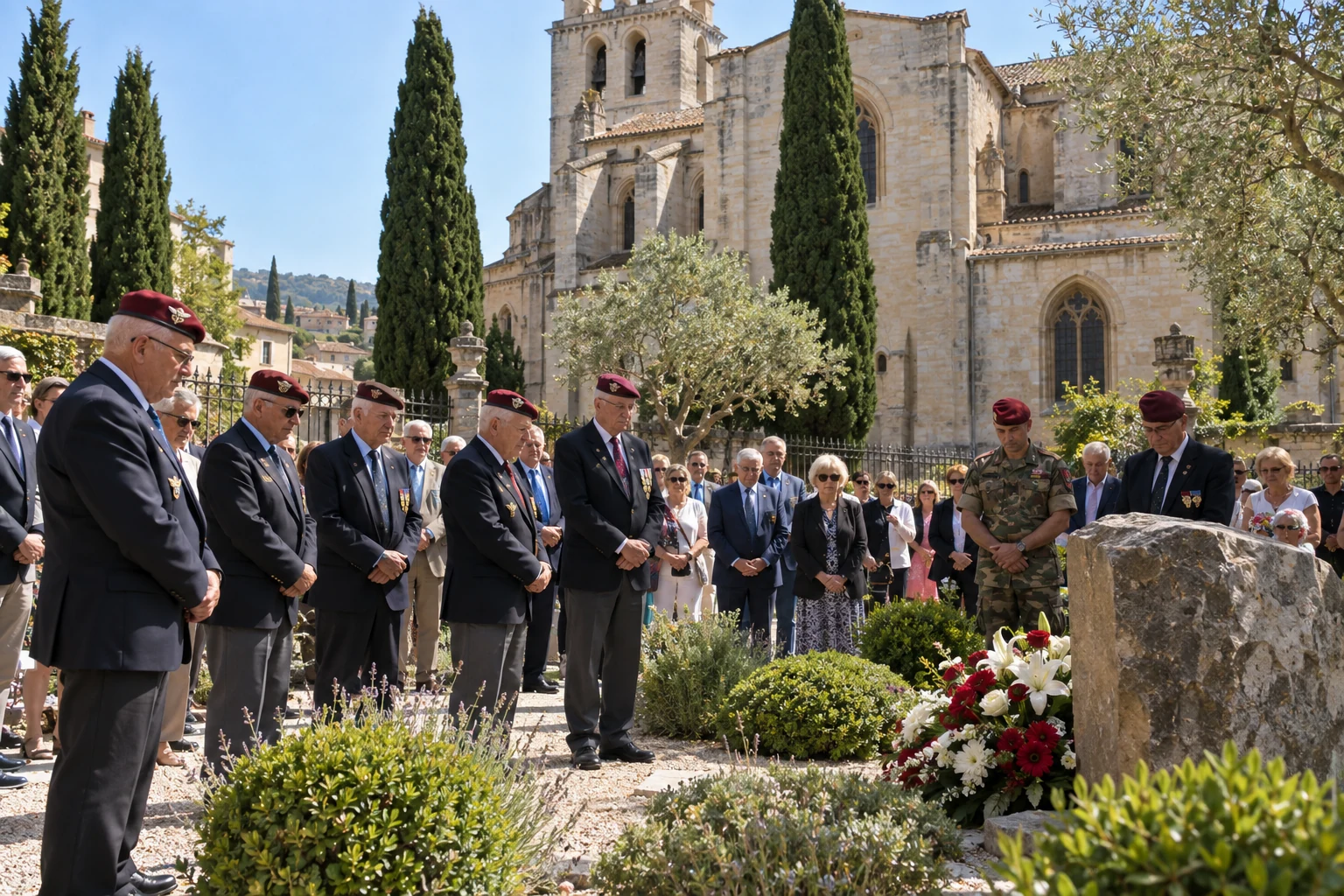 Bollène : les parachutistes rendent hommage à saint Michel