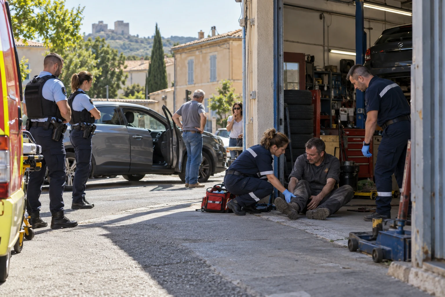 Bollène : un garagiste blessé aux jambes après avoir été percuté par la voiture d’un client