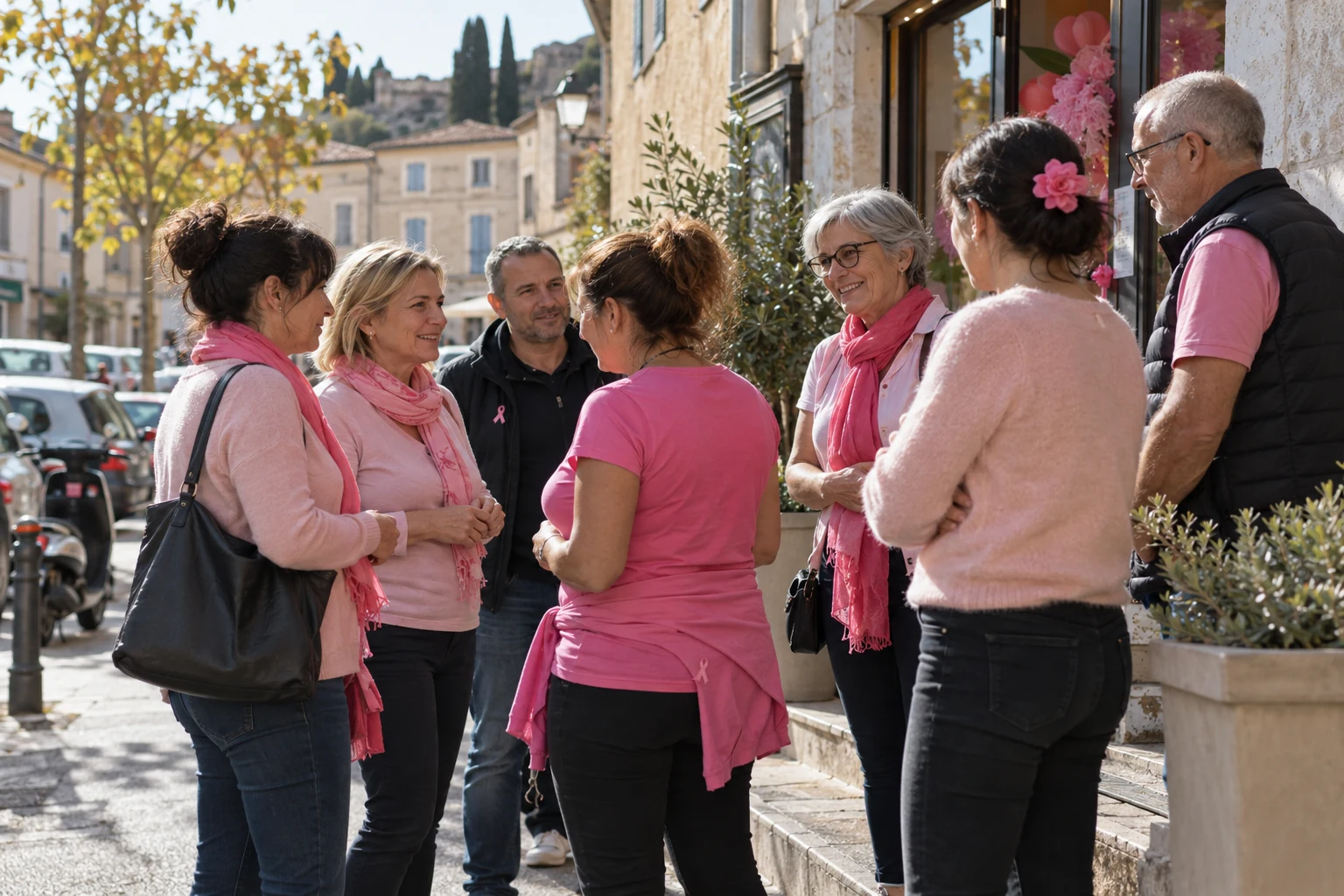 À Bollène, on affiche la solidarité en rose. Mais que reste-t-il quand on enlève le ruban ?
