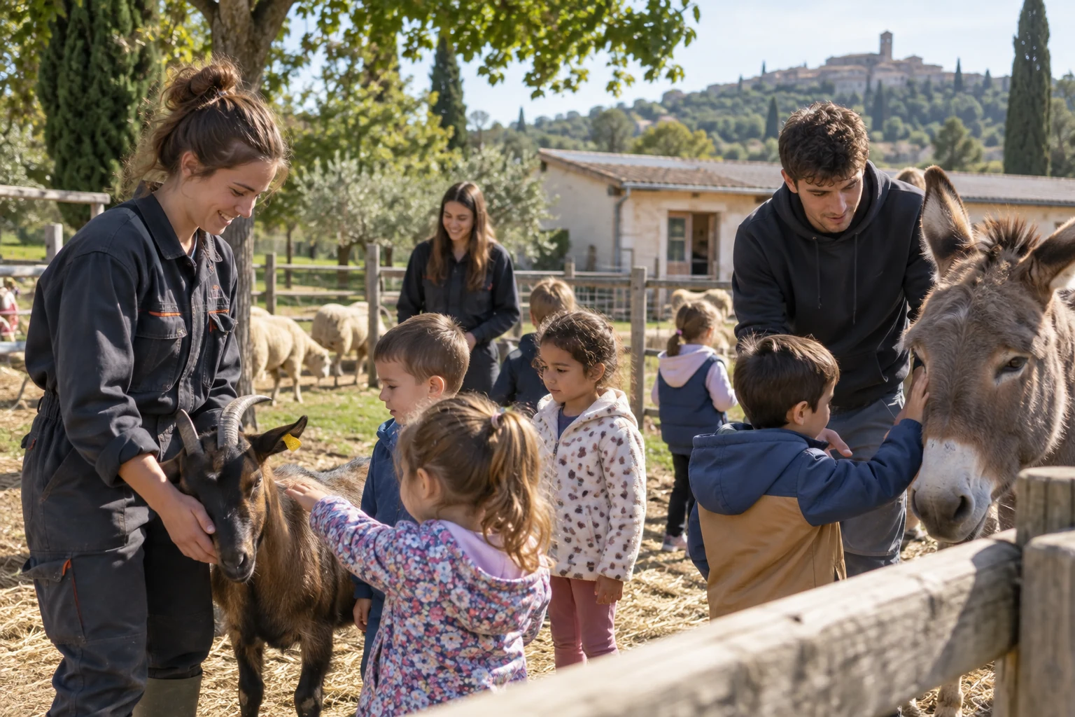 Bollène : les enfants du centre de loisirs à la découverte du monde agricole à la MFR