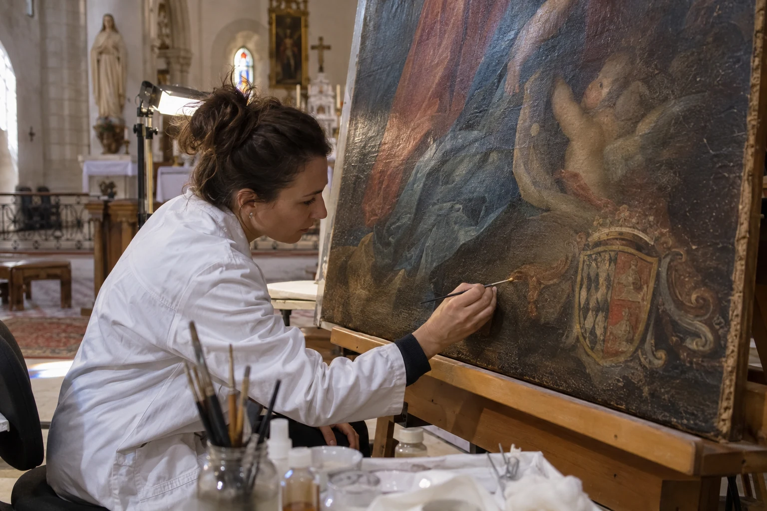 Lapalud
 : un blason découvert lors de la restauration de « La Déploration du Christ »