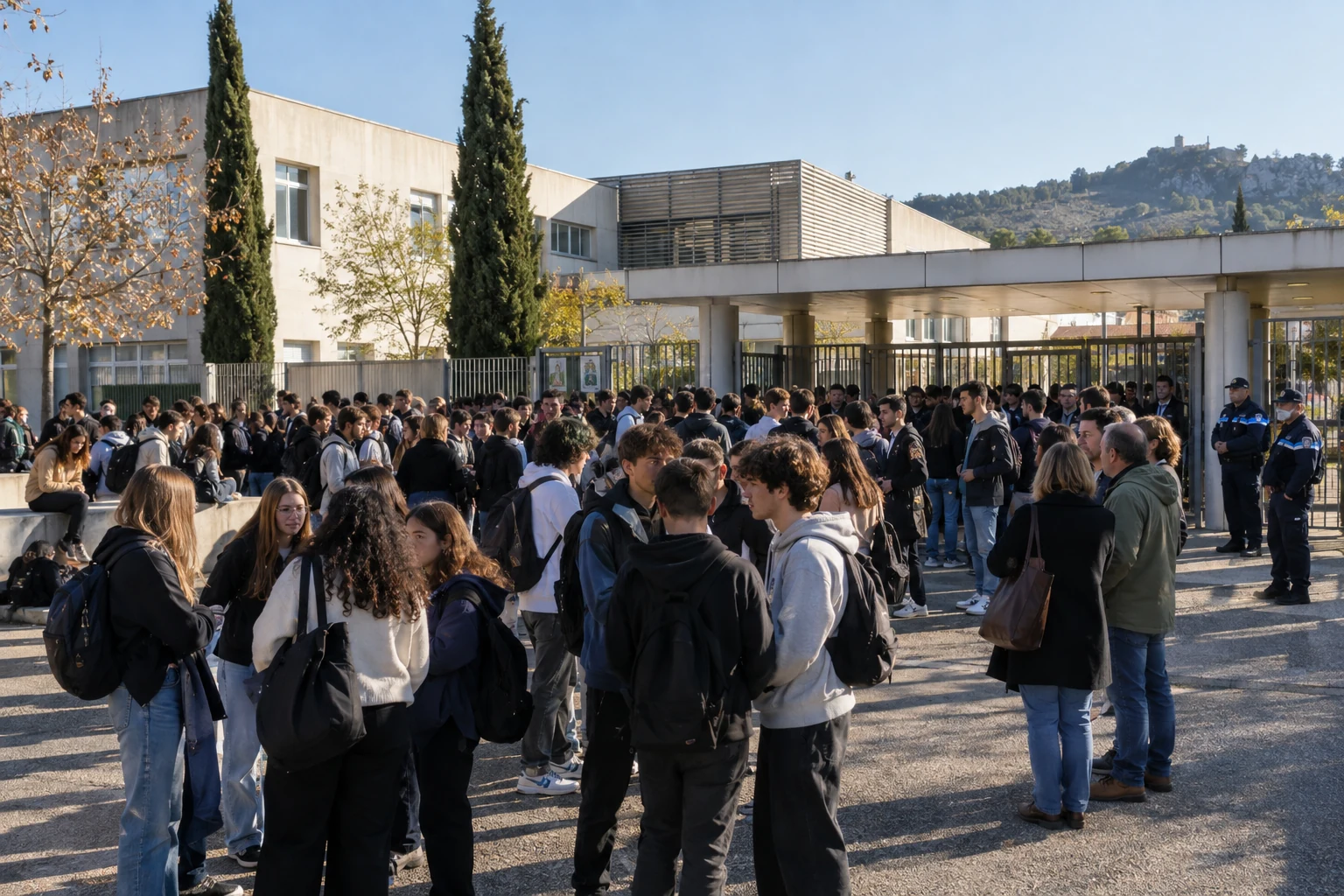 Bollène : 150 lycéens mobilisés devant le lycée Aubrac